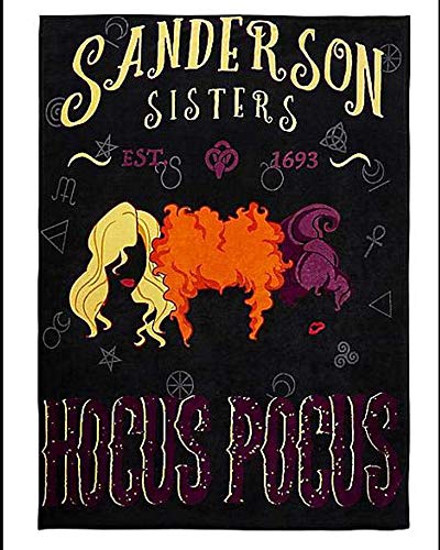 Sanderson Sisters Cozy Fleece Sherpa Mink Blanket - Soft & Warm Throw for Couch, Bed, and Movie Nights