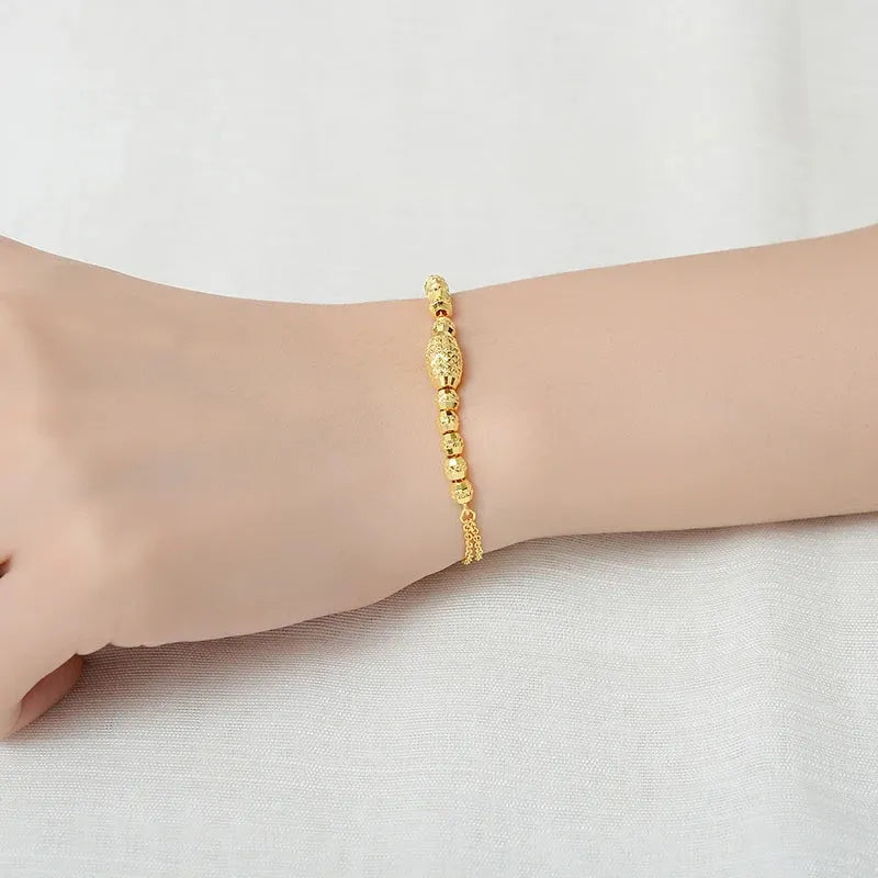 24K Pure Gold Bracelet for Women - 999 Solid Real Gold Bangle - Elegant Romantic Classic Jewelry Gift for Her - Perfect for Anniversaries, Weddings & Special Occasions