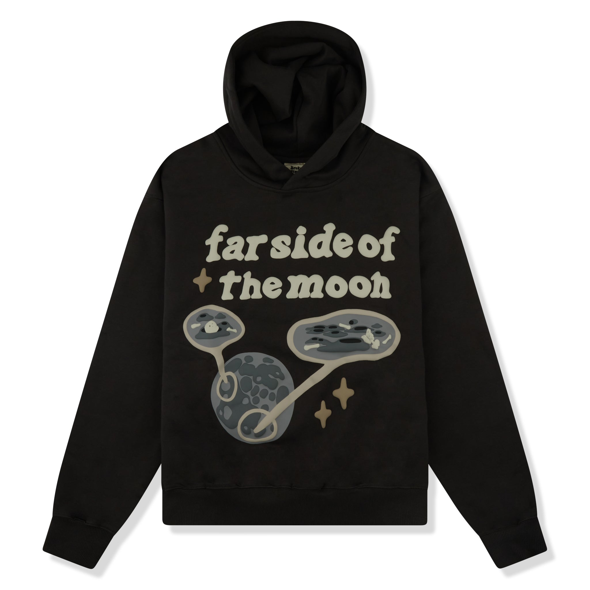 Broken Planet Far Side of The Moon Soot Black Hoodie - Stylish Men's & Women's Pullover Sweatshirt for Streetwear, Casual Outfits & Cold Weather