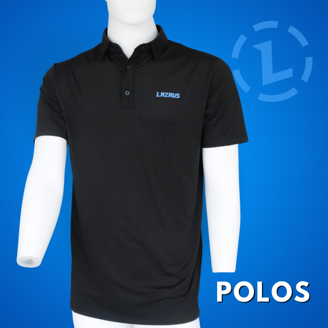 Lazrus Men's Golf Polo Shirts - Moisture Wicking, UV Protection & Breathable for Comfort on the Golf Course & Outdoor Sports