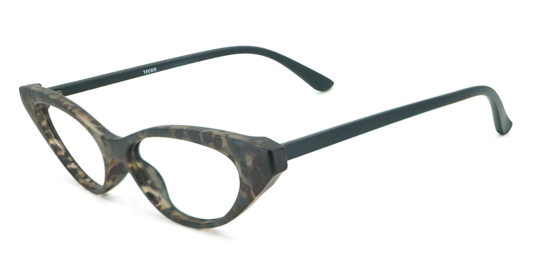 Stylish Patterned Cateye Acetate Sunglasses Frame 1509R - Trendy Retro Glasses for Women, Perfect for Outdoor Activities & Fashion Accessories