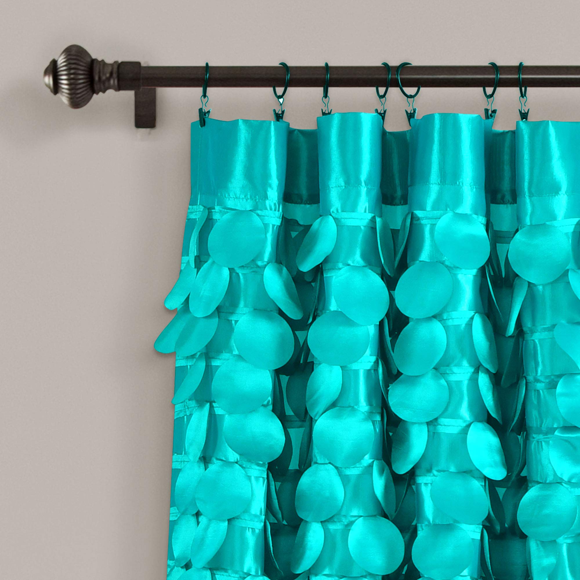 Lush Decor Turquoise Circle Dream Window Curtains Panel Set - 54