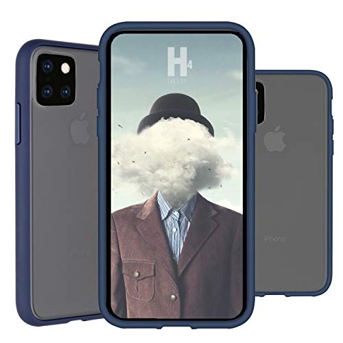 Blue MERCURY Peach Garden iPhone 11 Case - Dual Material Protective Cover with Smoke Back Design for Women | Perfect for Daily Use, Office & Travel Protection