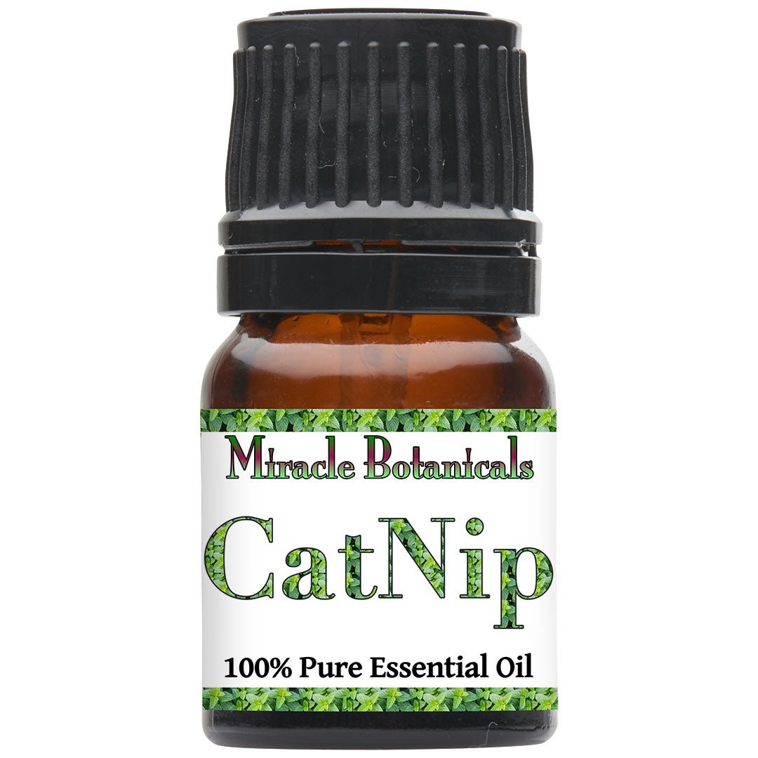 **Organic Catnip Essential Oil (Nepeta Cataria) for Cats - 100% Pure, Natural Stress Relief & Play Stimulant - Perfect for Cat Toys, Calming Sprays & Aromatherapy**