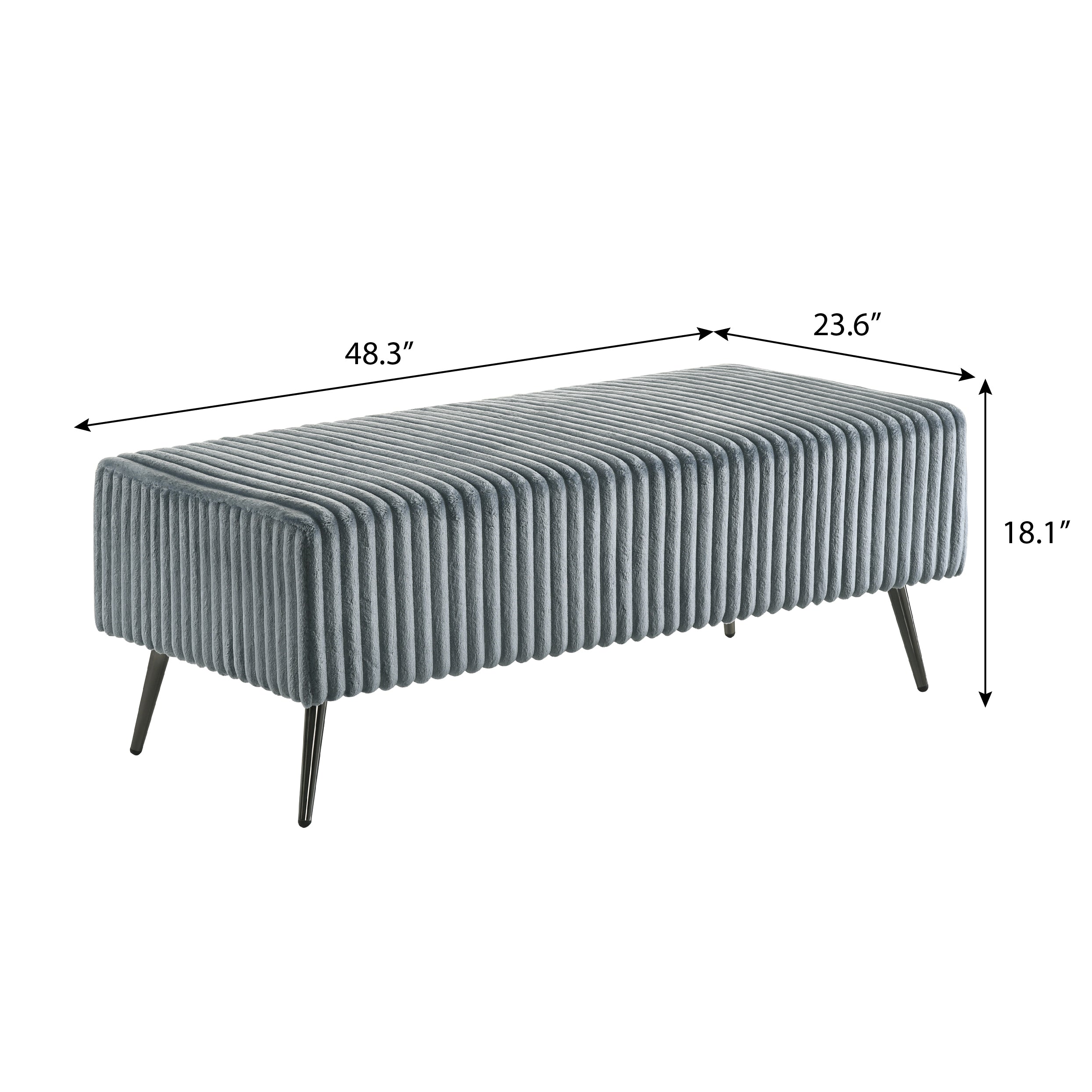 Roundhill Furniture Mavela Wide Wale Corduroy Upholstered Bedroom Set - Queen Size Bed Frame, Nightstand & Dresser - Cozy Modern Bedroom Furniture for Small Spaces & Guest Rooms