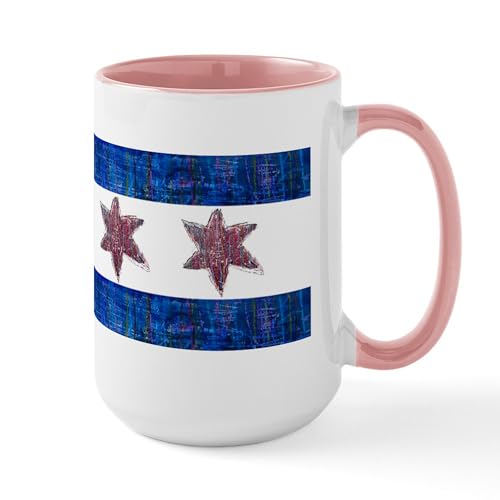 White/Pink Inside - Chicago Large Mug