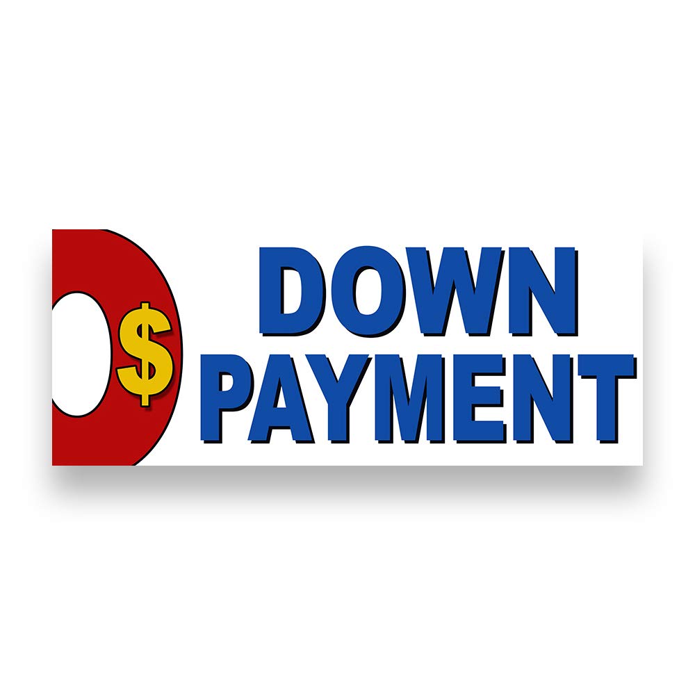 0 Money Down 5x2 Feet Vinyl Banner - Customizable, Durable & Weatherproof for Business Signs, Events & Outdoor Advertising