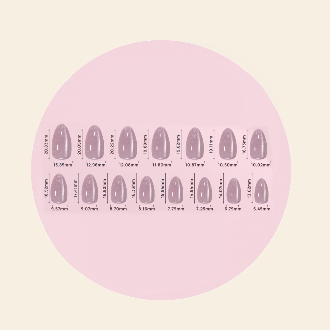 Mitty Snuggles Press on Nails - Long Lasting Fake Nails with Glue - Perfect for Parties, Weddings & Everyday Wear
