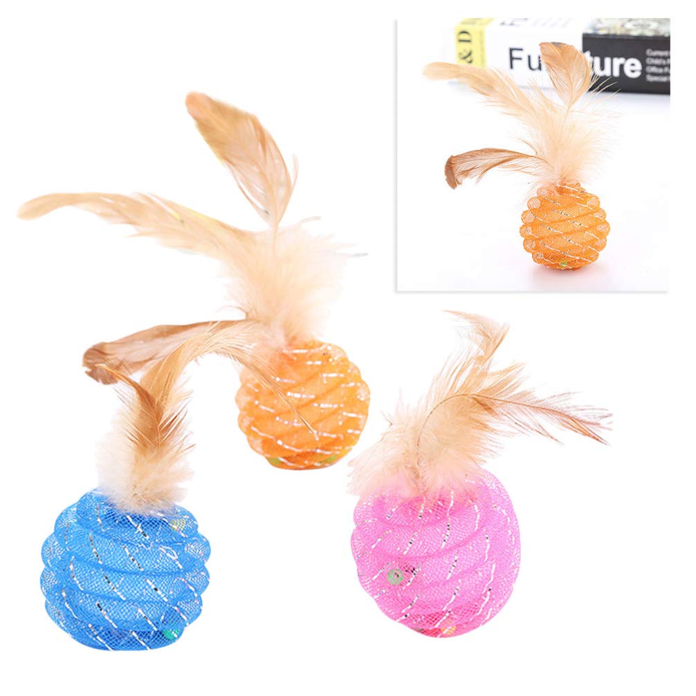 Balacoo 3-Piece Interactive Cat Toys Set with Tail - Fun Indoor Play for Kittens & Adult Cats - Perfect for Chasing, Bouncing & Exercise Playtime