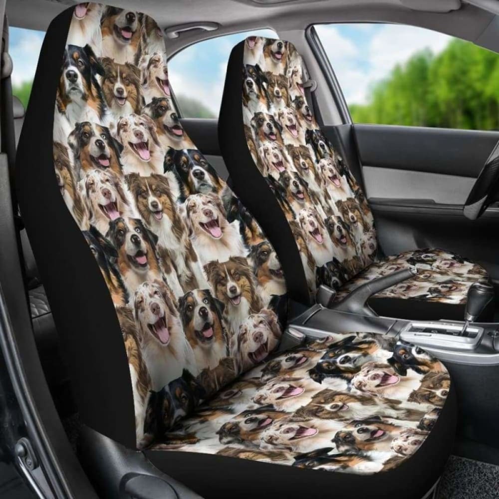 Australian Shepherd Full Face Dog Car Seat Cover - Waterproof & Non-Slip Pet Seat Protector for Trucks, SUVs, and Sedans - Perfect for Travel, Road Trips, and Outdoor Adventures with Your Dog