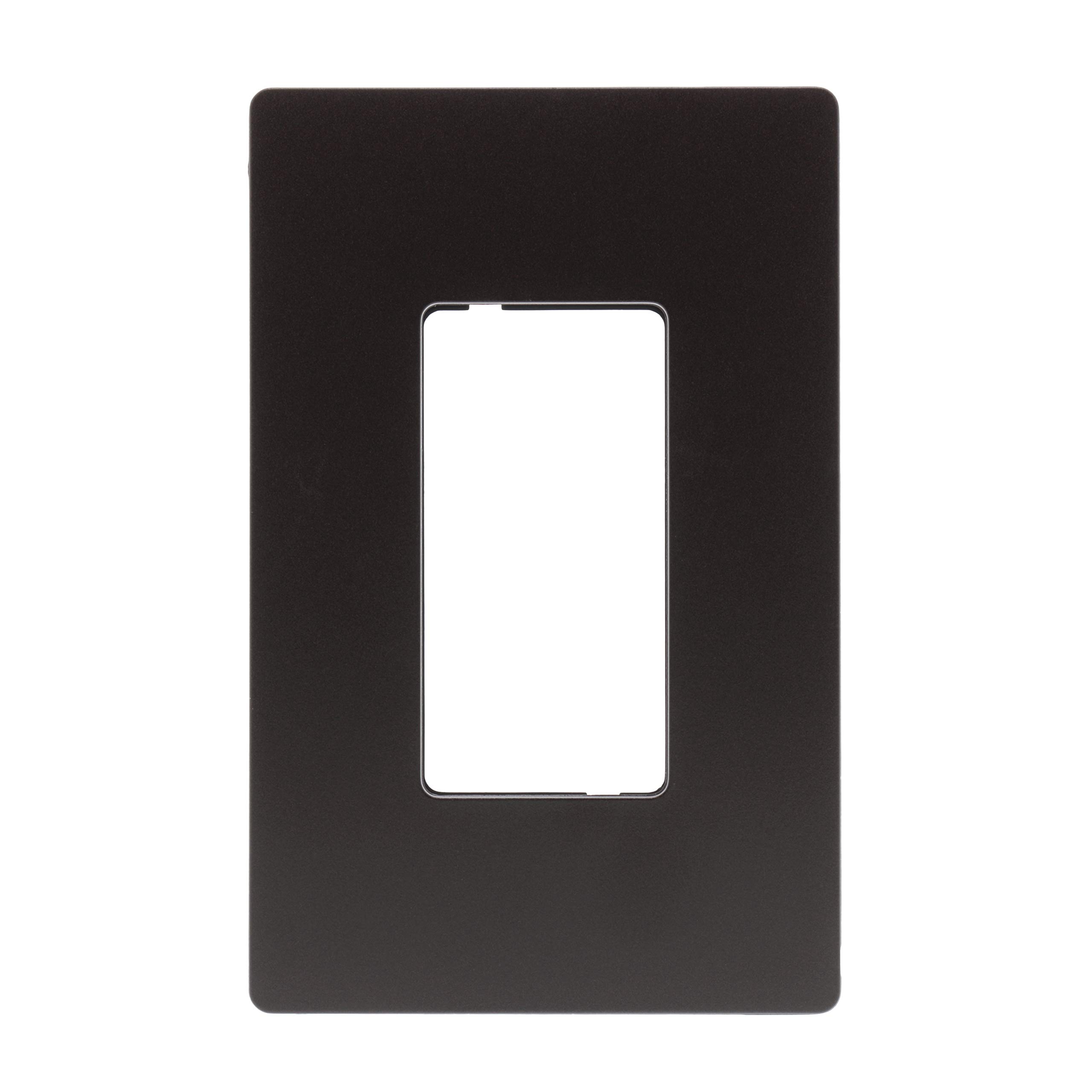 Legrand Radiant Screwless Wall Plates for Decorator Rocker Outlets - 1-Gang, Black (RWP26BKCC6) - Perfect for Modern Home & Office Electrical Outlet Covers