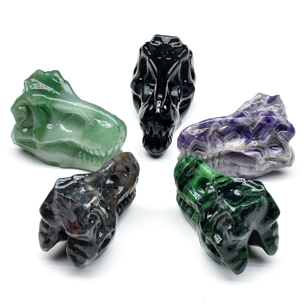 Hand Carved Natural Amethyst Crystal Dragon Skull - Custom Feng Shui Home Decor for Healing & Positive Energy | Meditation, Office Desk, Gift Idea