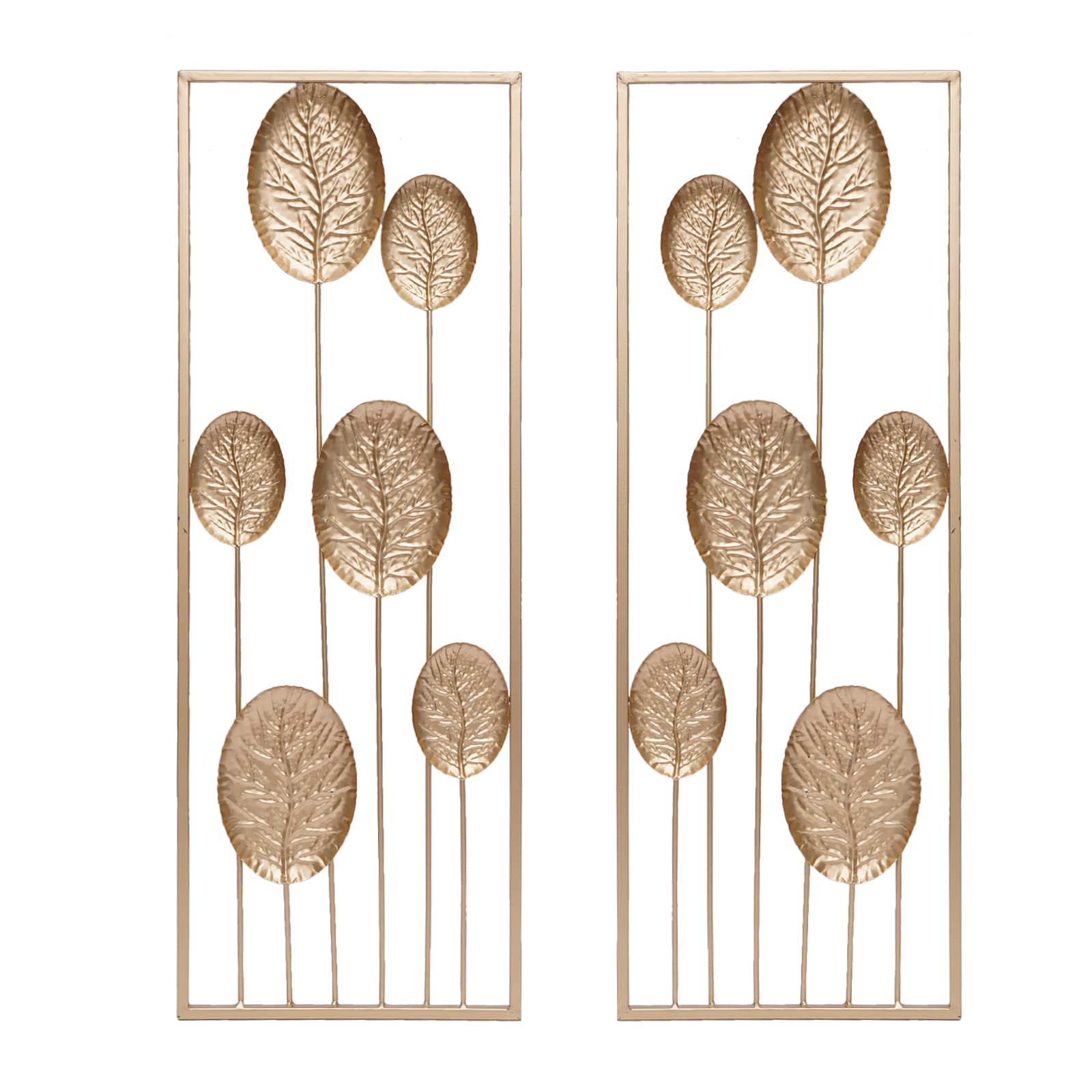 Set of 2 Gold Metal Wall Decor - 33.5