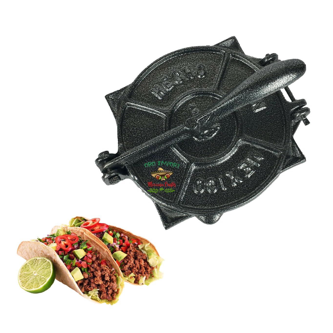 Cast Iron Tortilla Press Maker - 7.5