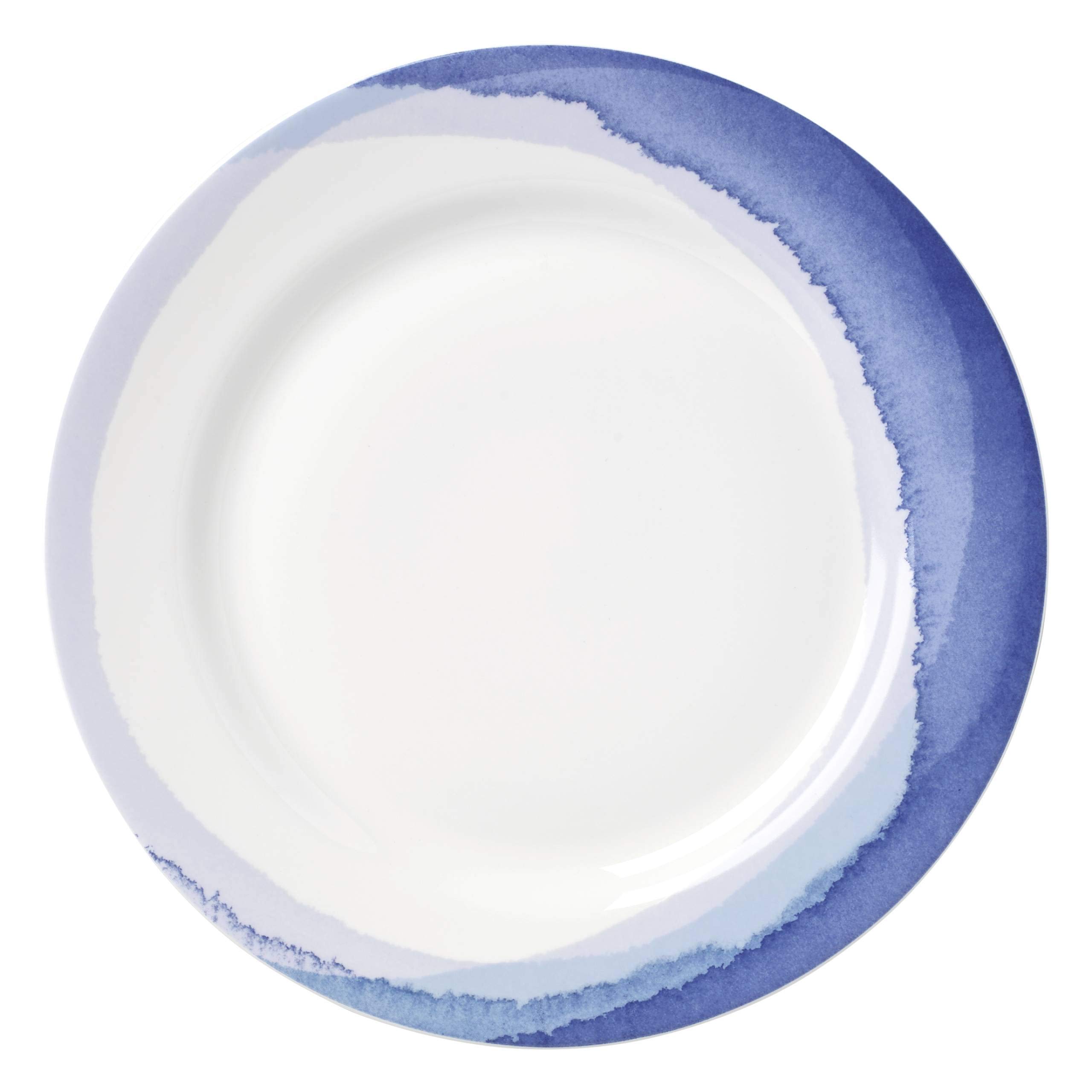 Lenox 865606 Indigo Watercolor Stripe Dinner Plate - Elegant 10.5