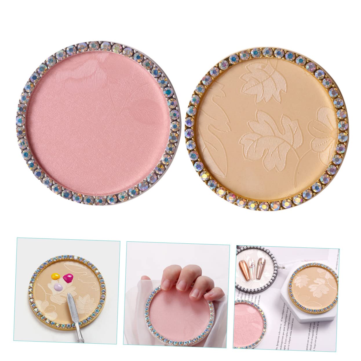 Minkissy 5 Sets Nail Polish Palette - Nail Art Mixing Tray & Display Stand Kit (2pcs x 5) for Professional Salon & DIY Manicure at Home
