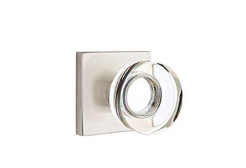 Modern Square Rosette & Crystal Knob Set - Oil Rubbed Bronze Cabinet Hardware for Kitchen & Bathroom (Full Dummy Set) - Perfect for Drawers, Cabinets & Furniture Upgrade