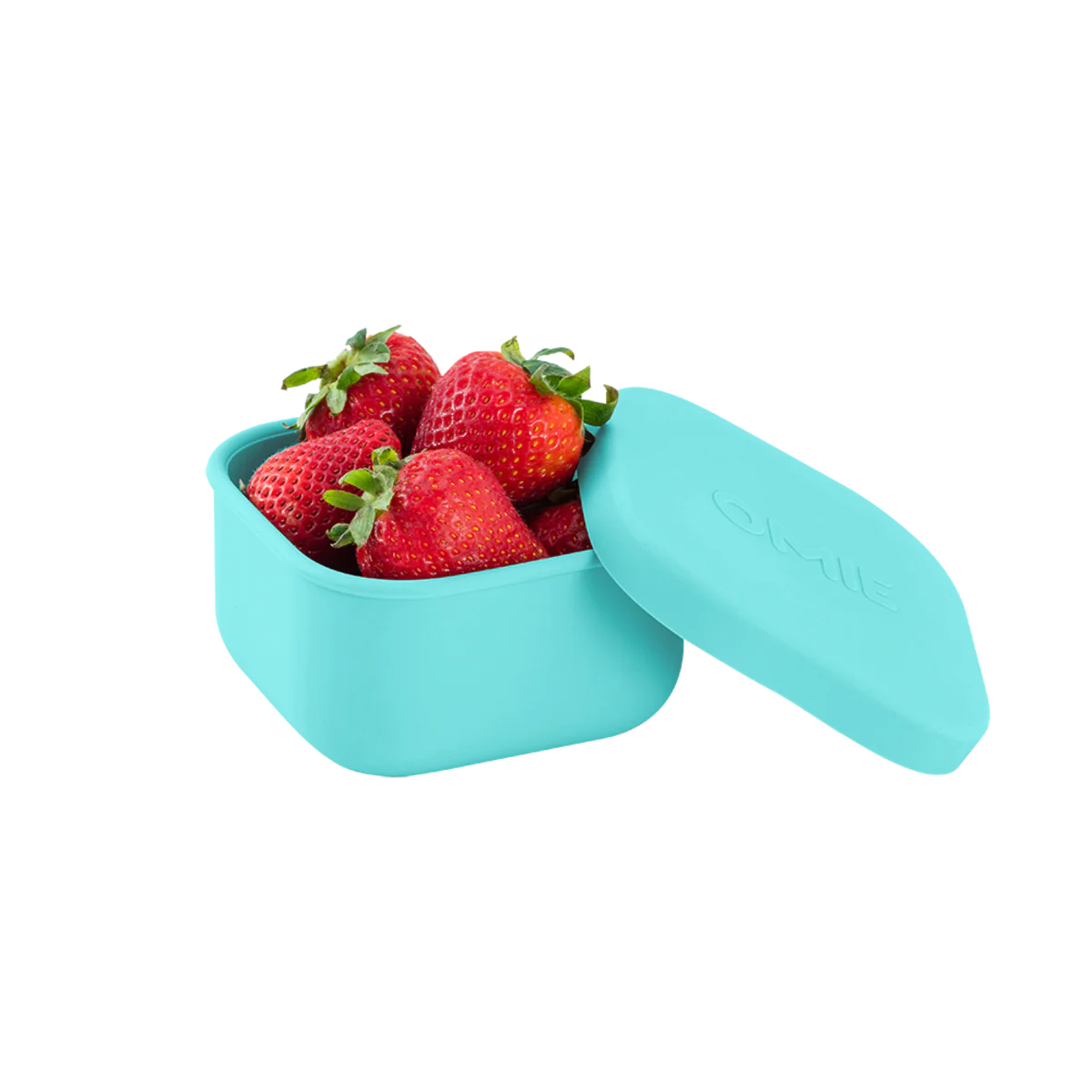 OmieSnack Reusable Silicone Food Storage Container - BPA-Free, Leak-Proof, Microwave & Dishwasher Safe - Perfect for Kids Lunch, Meal Prep & Snacks (Teal)