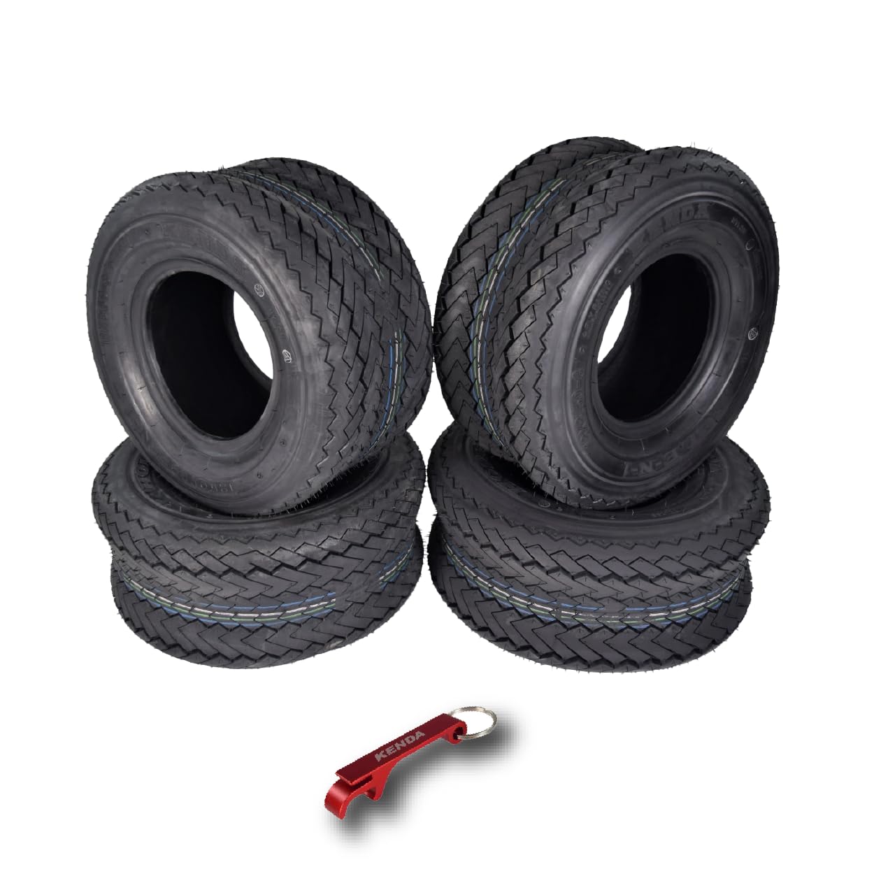 **Kenda Hole-N-1 18x8.5x8 Golf Cart Tires - 4 Pack with Free Keychain - Durable Replacement Tires for Smooth Rides on Golf Courses & Resorts**
