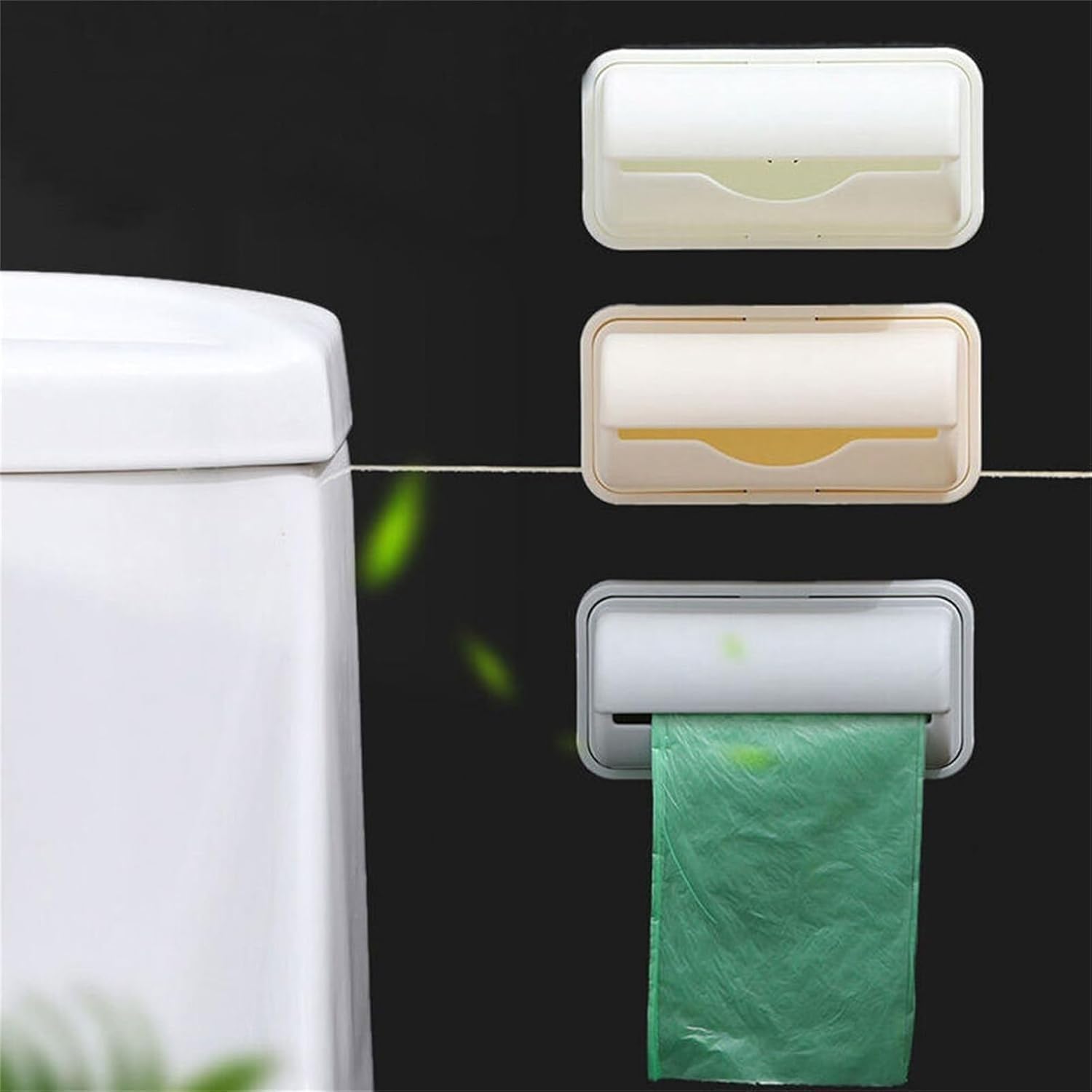 2024 New Fine Liner Trash Bags Dispenser - Grey | Kitchen, Bathroom & Toilet Waste Bag Holder | Space-Saving Trash Liner Organizer for Home & Office Use