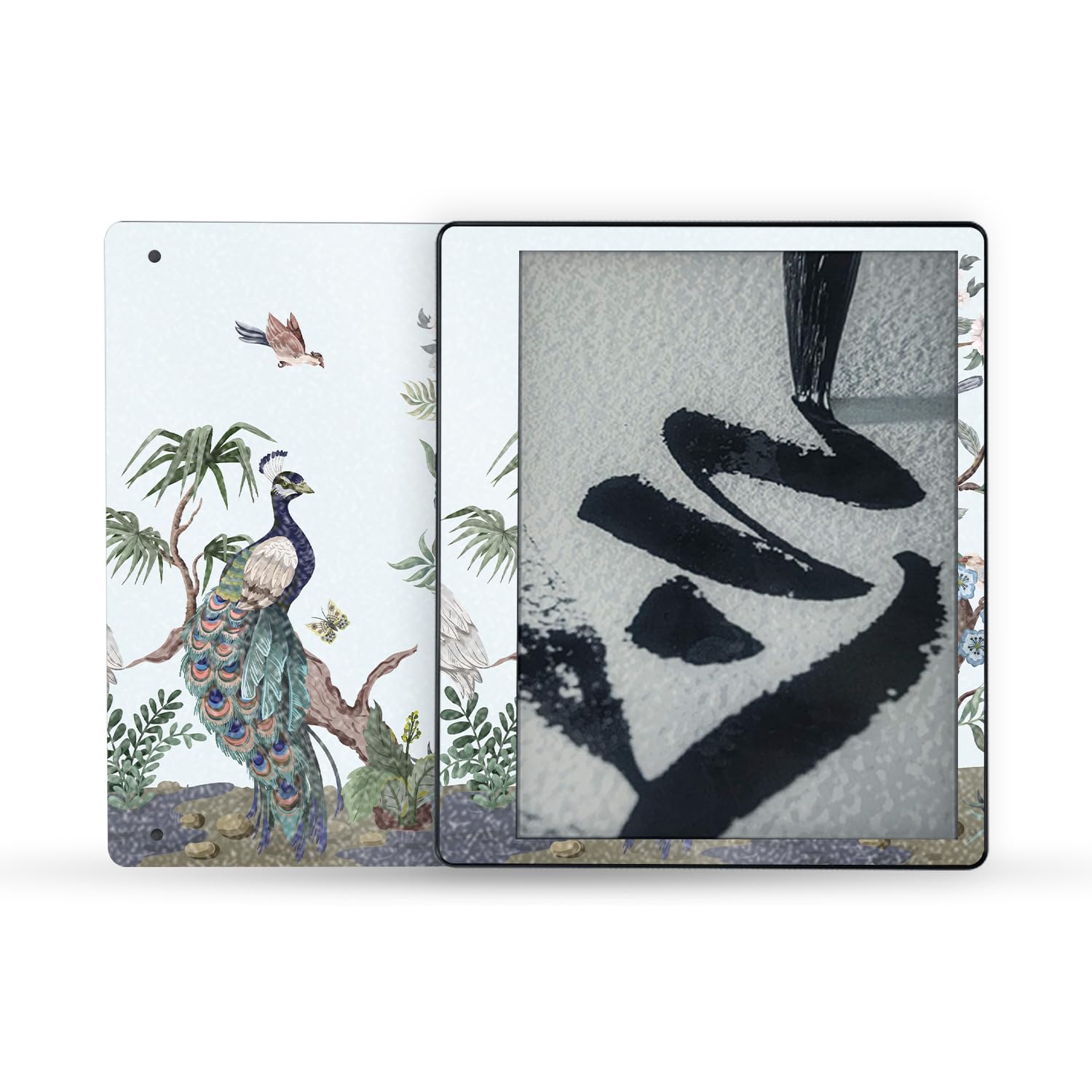 MightySkins Glossy Glitter Skin for Amazon Kindle Scribe (2022) - Full Wrap Protective Cover with Chinoiserie Fabric Design | High-Gloss Sparkle Finish | Easy Application | Made in USA | Perfect for Reading, Travel & Daily Use