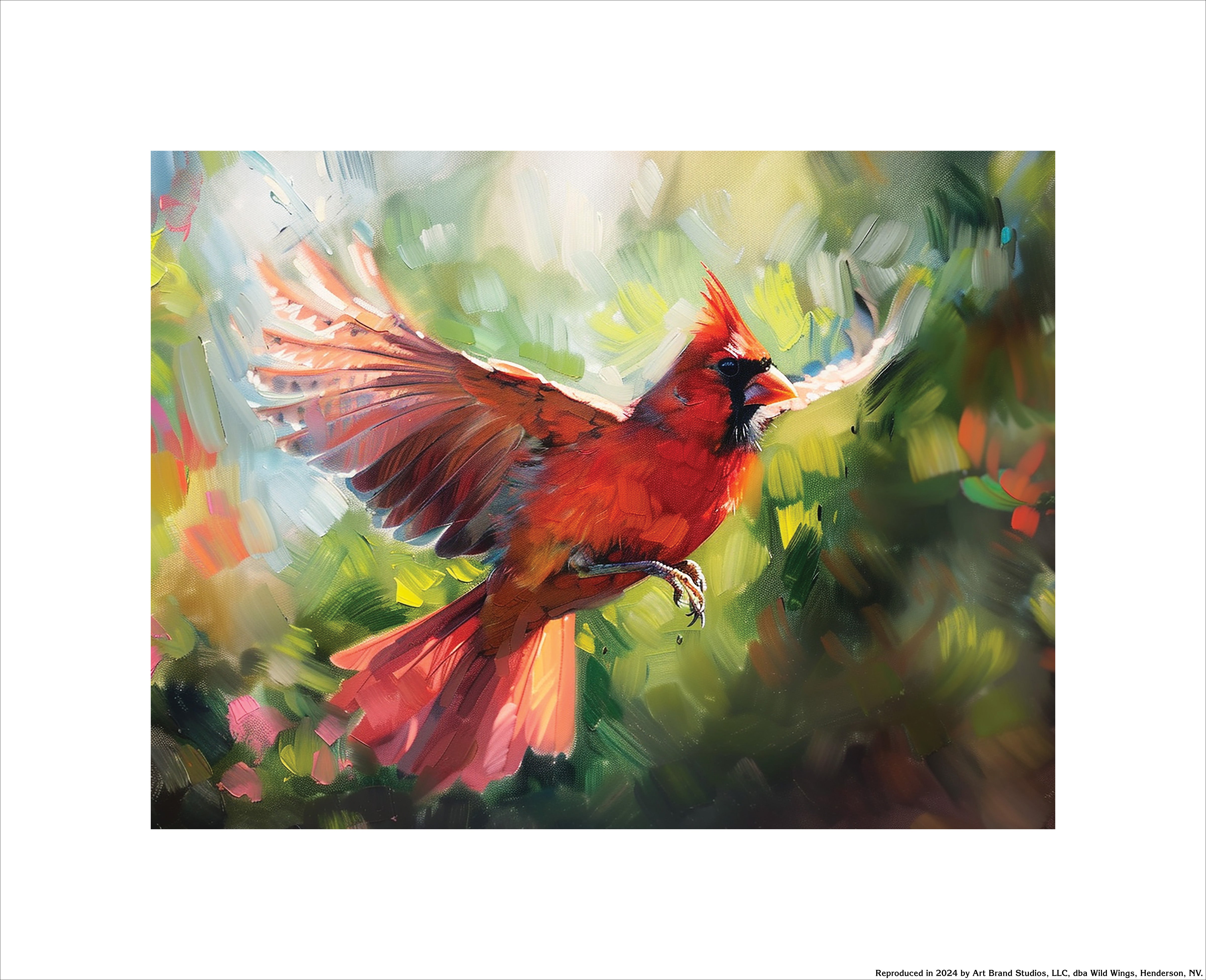 Emerald Flight Cardinal Art Prints - Stunning Bird Wall Decor for Home & Office - Perfect for Living Room, Bedroom, or Gift
