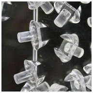 WidgetCo 5mm Glass Shelf Pins (Locking) - Heavy Duty Cabinet Hardware for Kitchen, Bathroom & Closet Organization - 50 Pack