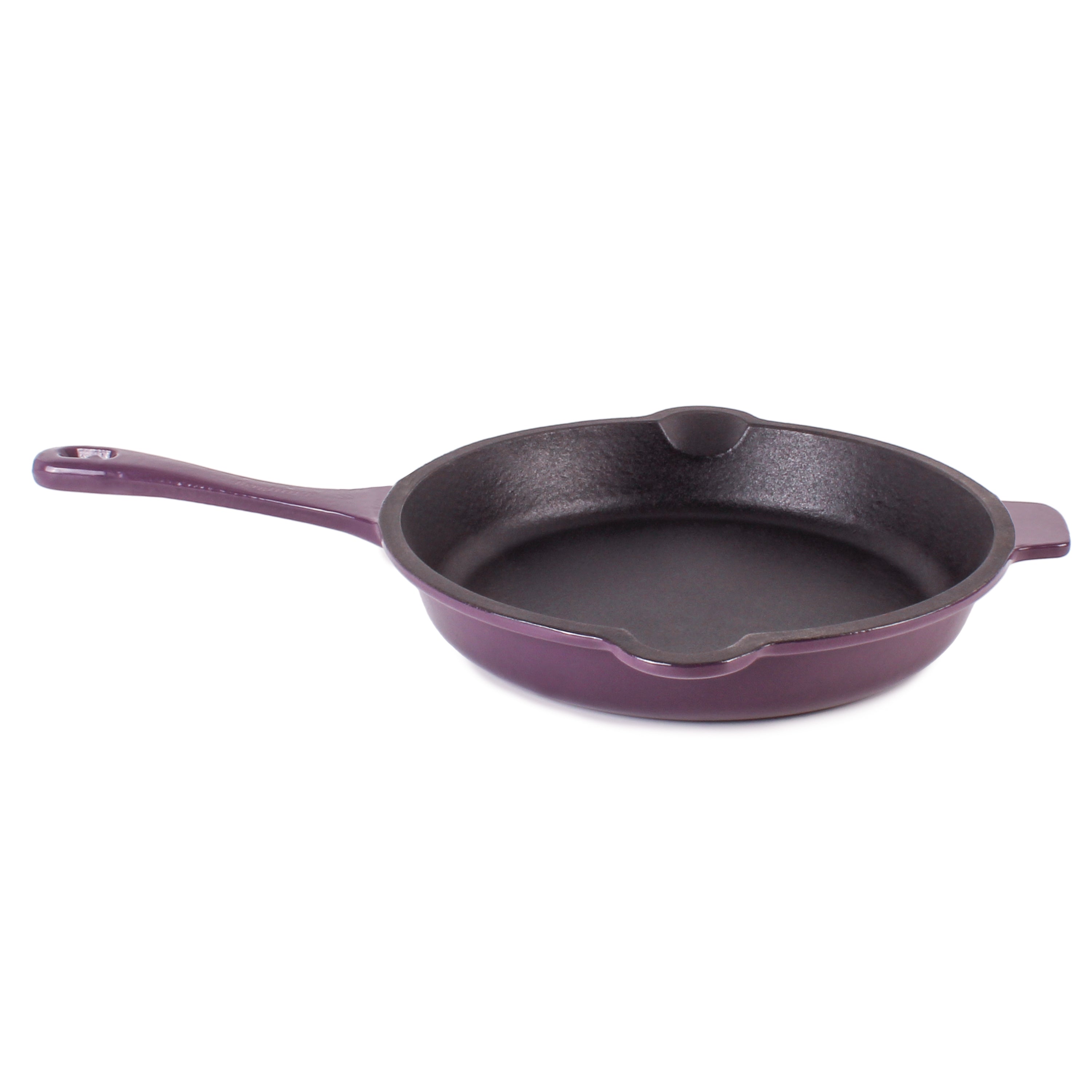 BergHOFF Neo 10-Inch Cast Iron Fry Pan with Non-Stick Coating, Purple - Perfect for Searing, Frying & Baking - Ideal for Home Kitchen & Outdoor Cooking