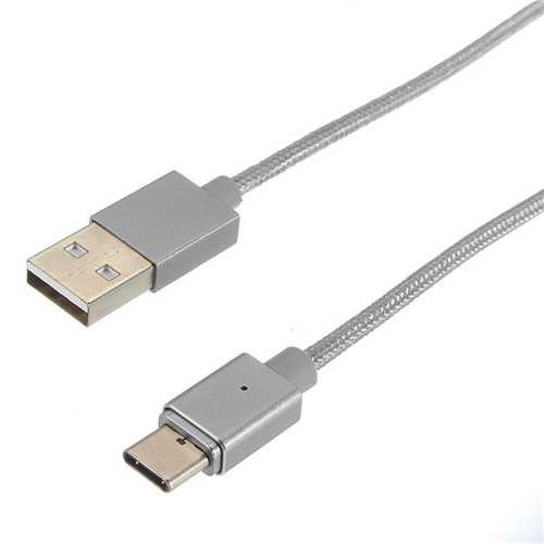 1M 2-in-1 Magnetic Nylon USB Charging Cable for iPhone Android Smartphones & Tablets - Fast Charging & Durable for Home Office Travel