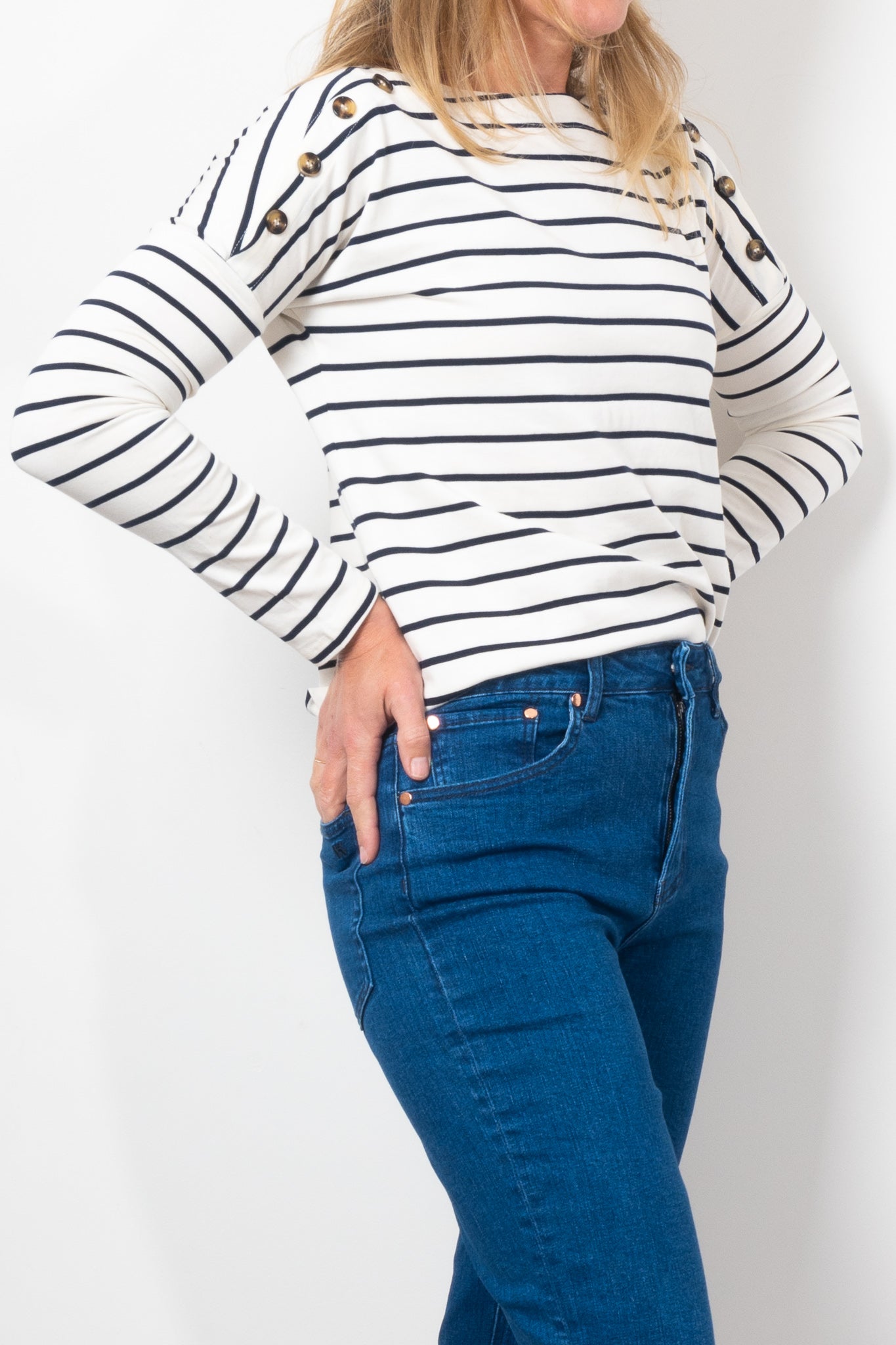 Kireina Juliette Striped Women's Tops - Casual Short Sleeve Blouse for Summer Outfits & Beach Wear