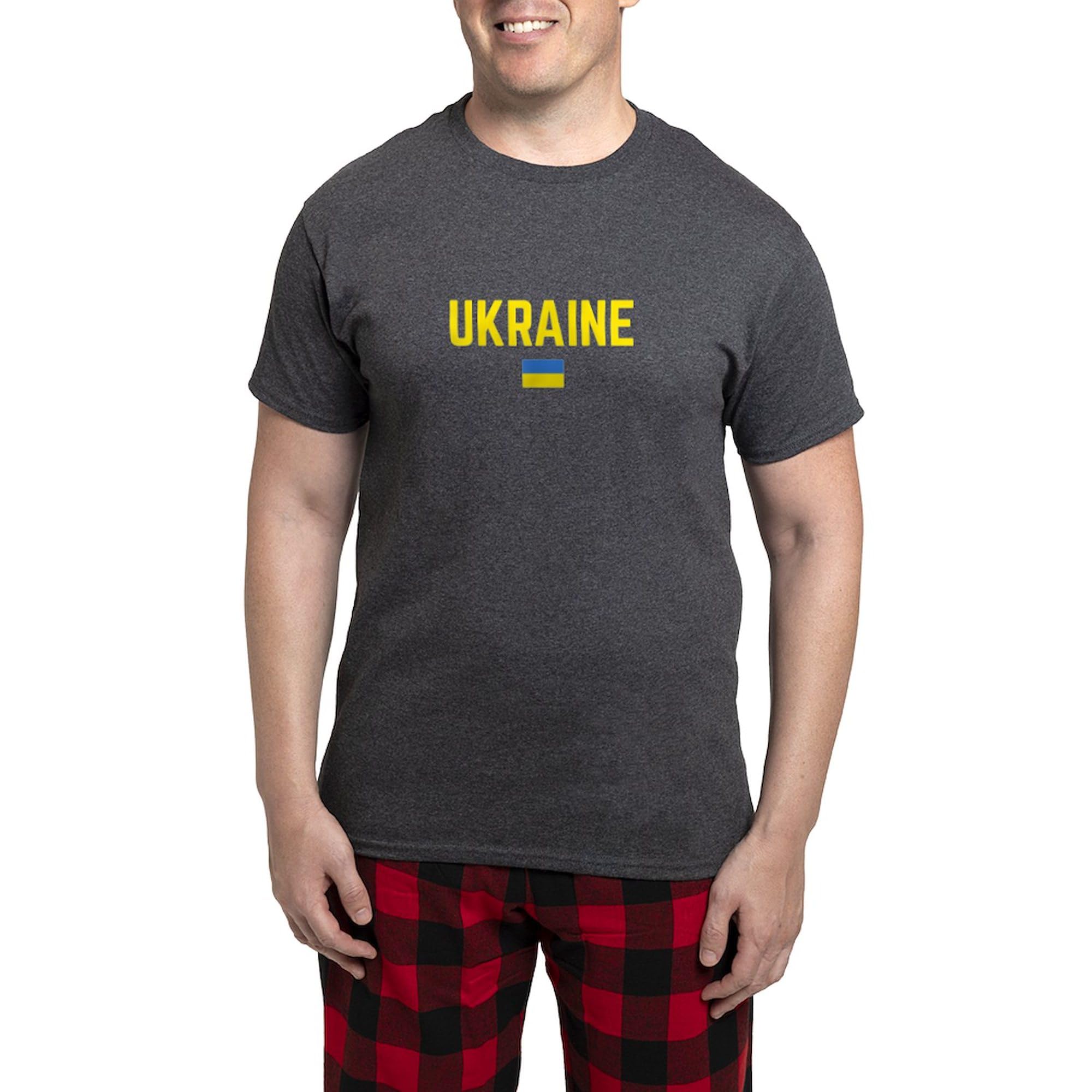 Ukraine Flag Pajamas for Men, Women & Kids - Charcoal Novelty Sleepwear | Patriotic Ukrainian Themed Pajama Set for Family Matching, Holidays & National Pride
