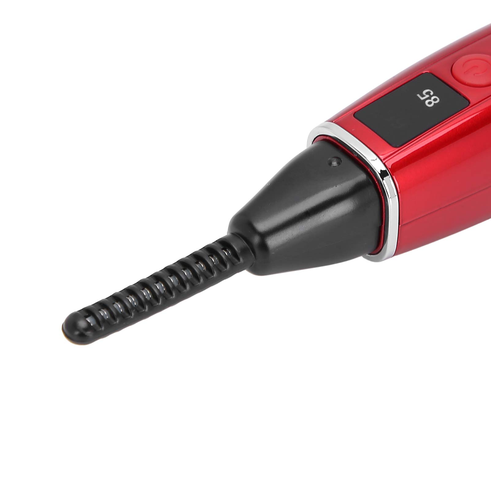 EXCLUZO Compact Electric Heated Eyelash Curler - Portable Travel-Friendly Lash Curling Tool for Home & Professional Use | Perfect for Daily Makeup & Special Occasions (JM01 Red)
