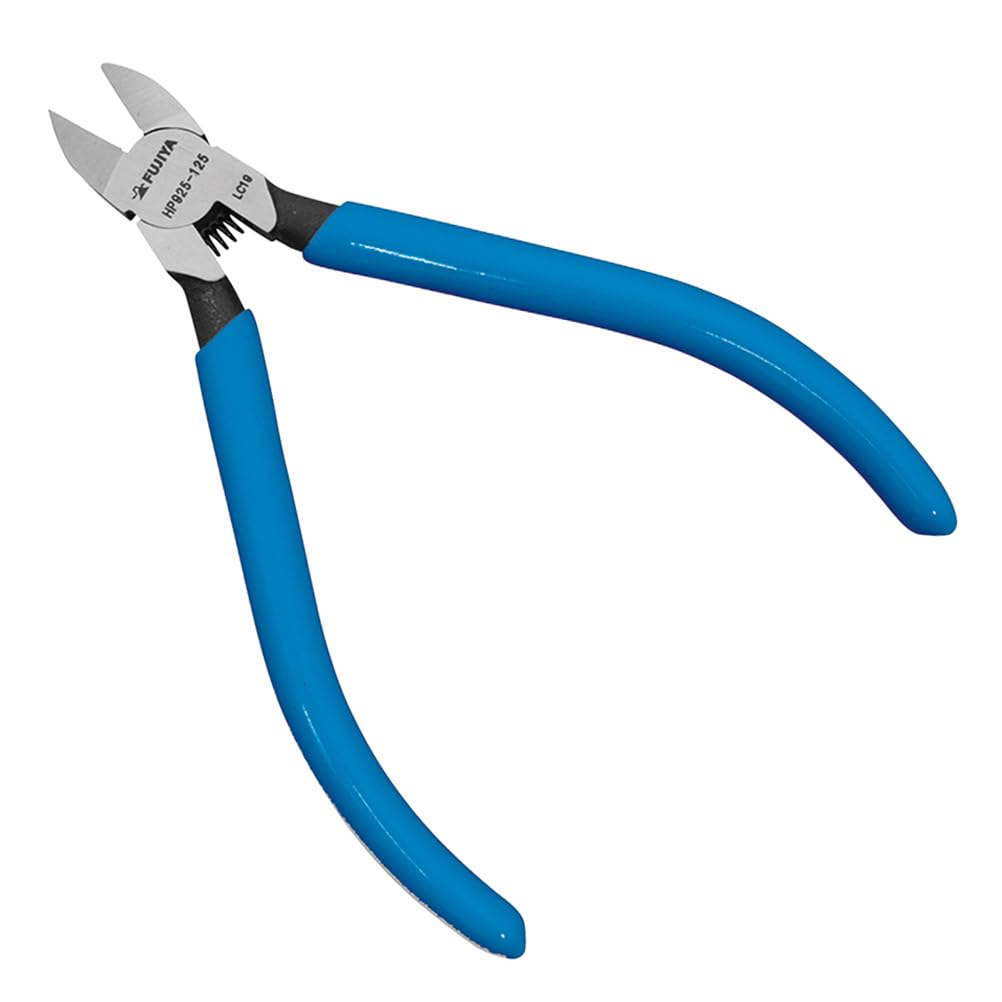 FUJIYA Tools HP925-125 5-Inch Thin Blade Plastic Cutting Nippers - Precision Trimming for Model Kits, Jewelry Making & DIY Crafts