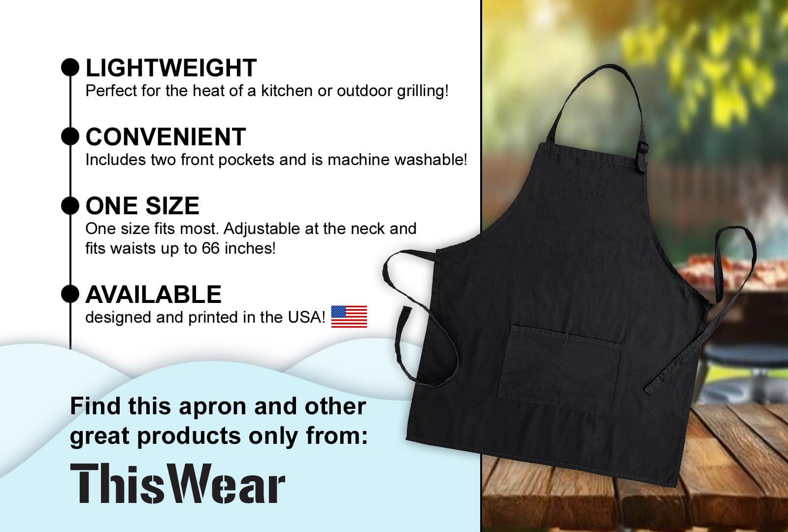 Best Adjustable Bib Apron with Two Pockets - Perfect for Cooking, Grilling & Baking - Ideal Kitchen Gift for Chefs & Home Cooks
