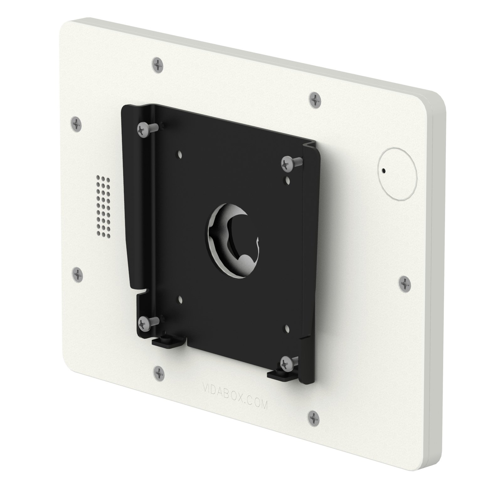 VidaMount White Enclosure & Fixed VESA Slim Wall Mount Bundle - Compatible with iPad Mini 4/5 - Perfect for Home, Office & Retail Display Mounting Solutions