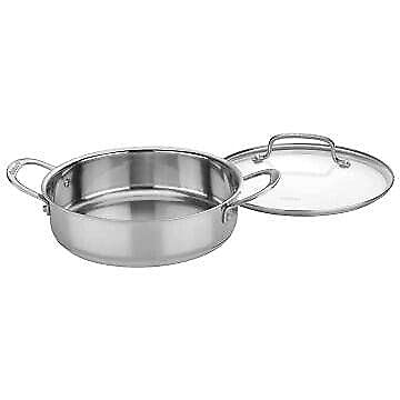 Premium 3 Qt Stainless Steel Multi-Purpose Pot - Oven Safe Casserole Dish, Baking Pan & Bakeware for Cooking, Roasting & Serving | Ideal for Casseroles, Lasagna, Soups & Family Meals