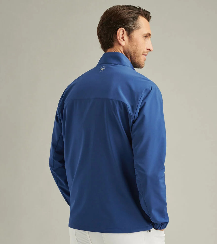Peter Millar Men's Dunes Jacket - Lightweight Water-Resistant Windbreaker for Golf, Travel & Outdoor Activities | Sport Navy Blue