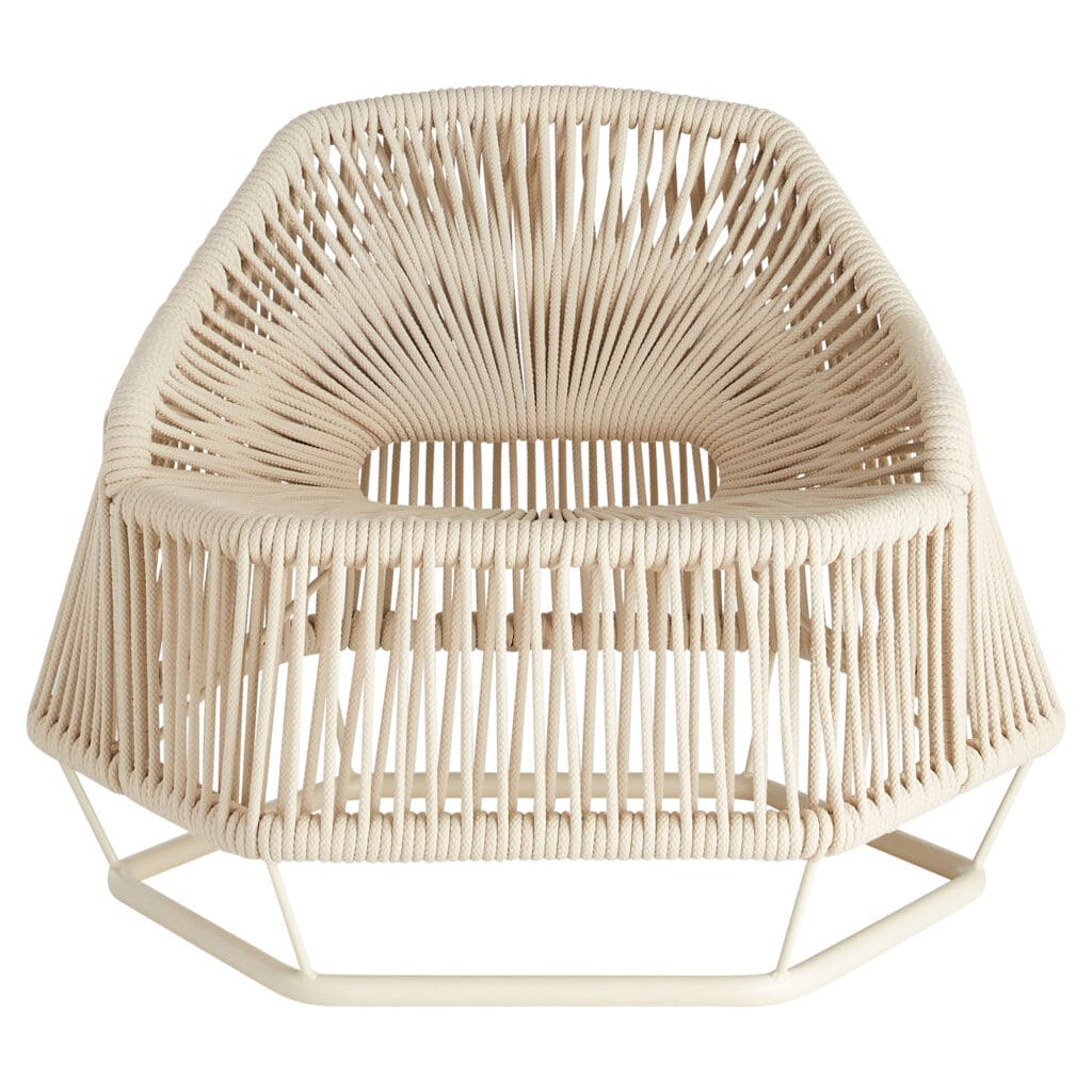 Cyan Design 11754 Hexagon Arm Chair - Natural Rattan Wicker Lounge Chair for Indoor & Outdoor Use - Perfect for Patio, Garden, Living Room, and Sunroom Decor