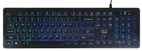 Adesso Large Print Backlit Illuminated Keyboard - Ergonomic USB Wired Keyboard for Low Vision & Seniors - Perfect for Home, Office & Nighttime Typing