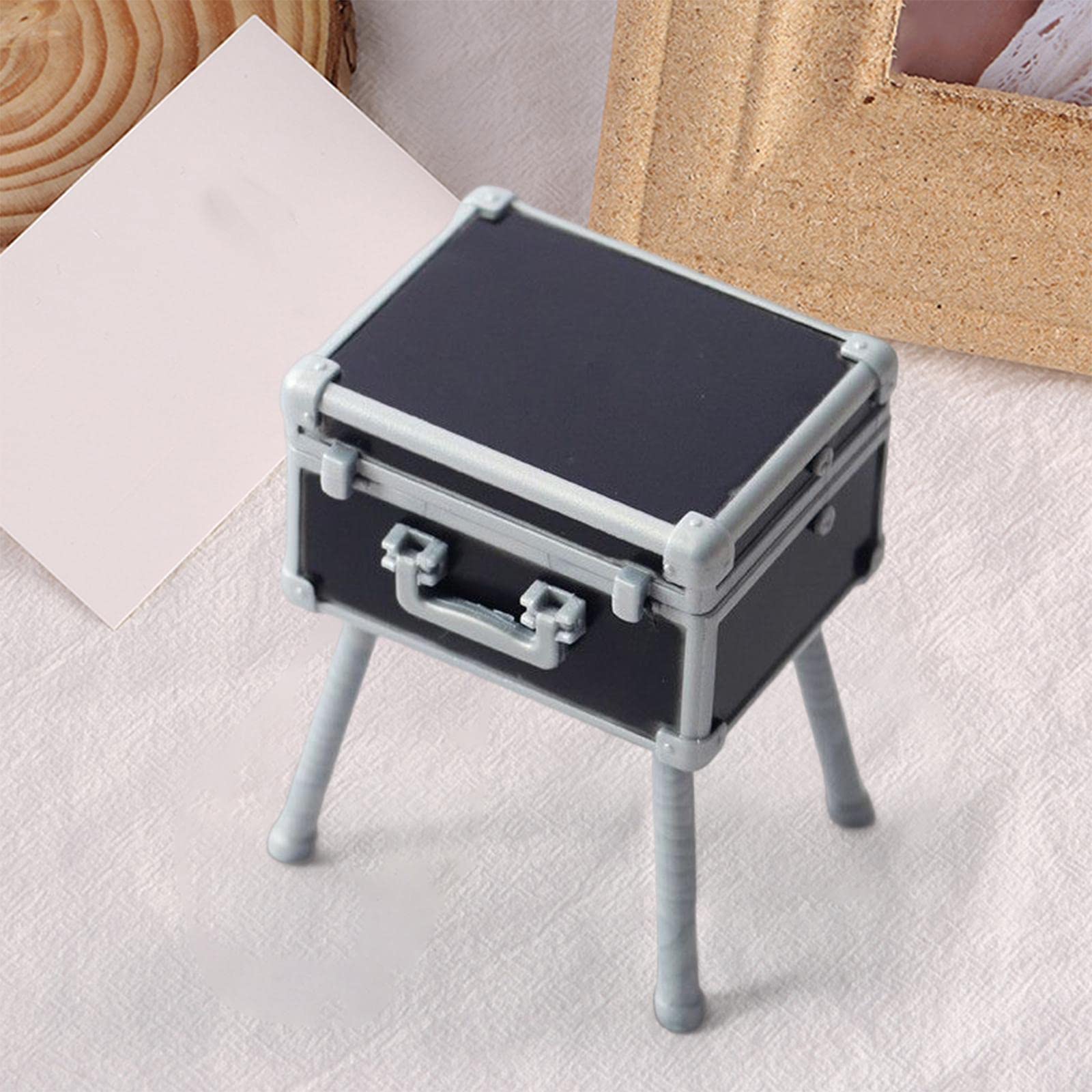 Mini Makeup Case with Mirror & Organizer - Black | Travel & Daily Use