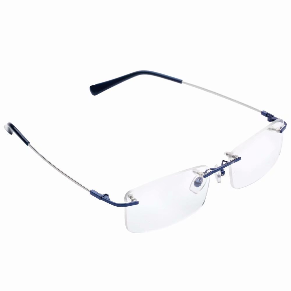 Blue Super Light Rimless Bifocal Reading Glasses +2.25 Strength - Stylish & Comfortable for Reading, Computer Work & Daily Use