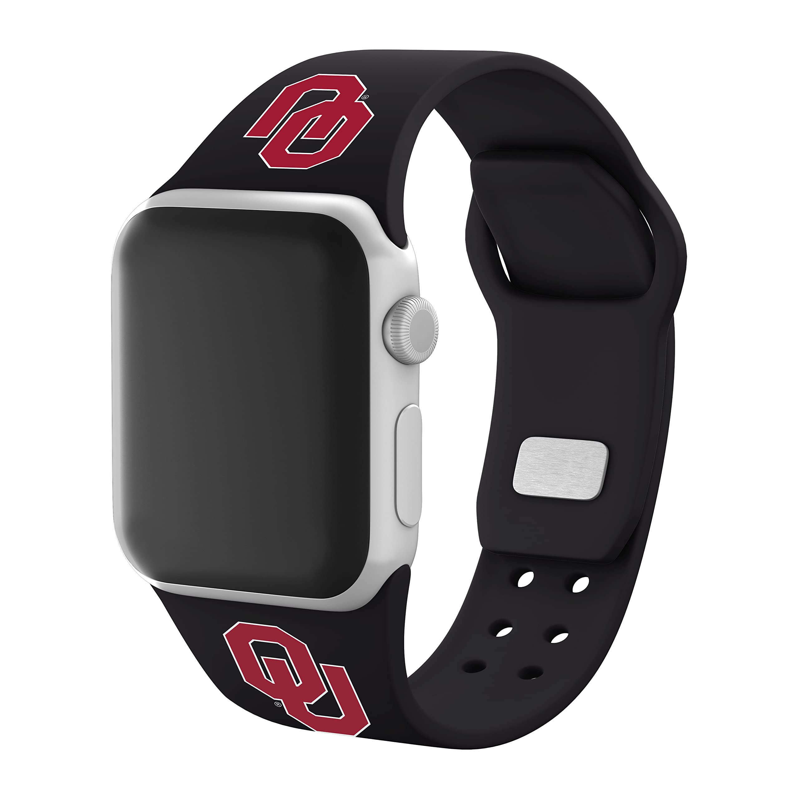 Oklahoma Sooners Silicone Sport Band for Apple Watch - Durable, Comfortable Fitness & Activity Tracker Wristband - Perfect for Running, Gym Workouts & Daily Wear