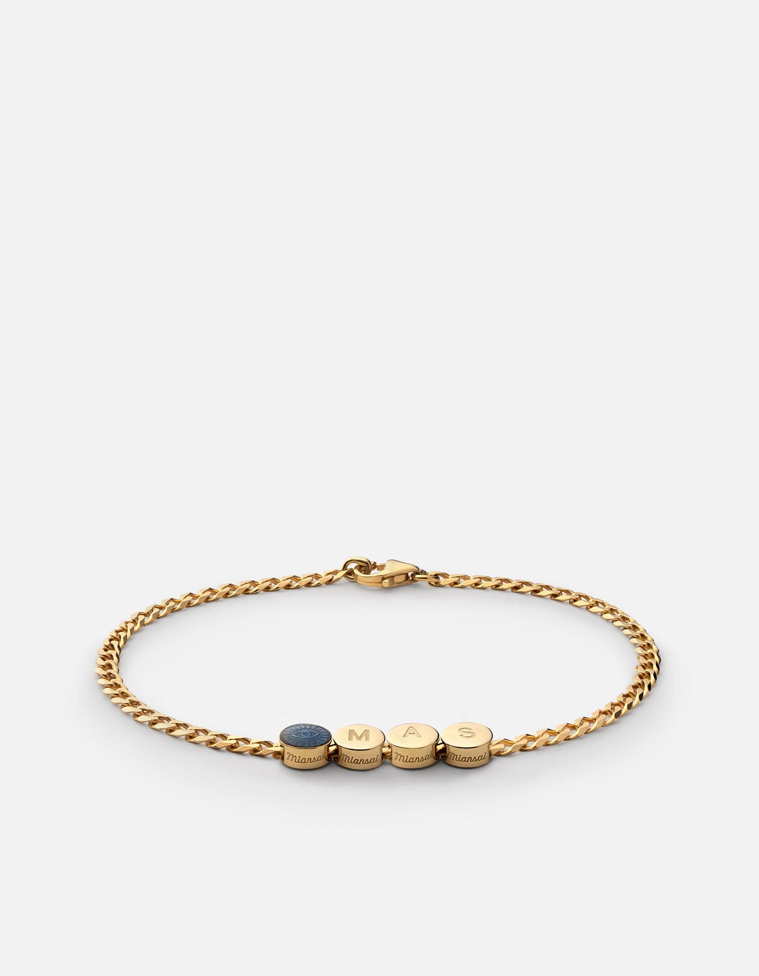 Eye of Time Type Chain Bracelet - 18K Gold Vermeil & Blue Enamel Jewelry for Women | Elegant Gift for Birthday, Anniversary & Special Occasions