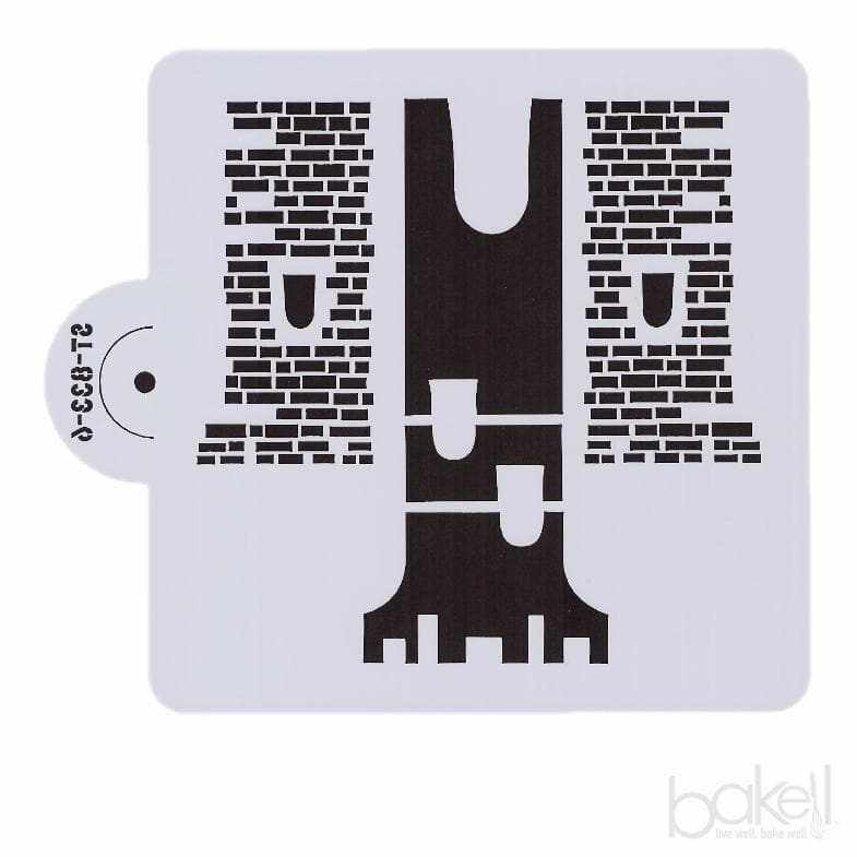 6x6 Inch Castle Print Themed Stencil for DIY Crafts, Scrapbooking & Home Decor - Perfect for Wall Art, Furniture Painting & Creative Projects