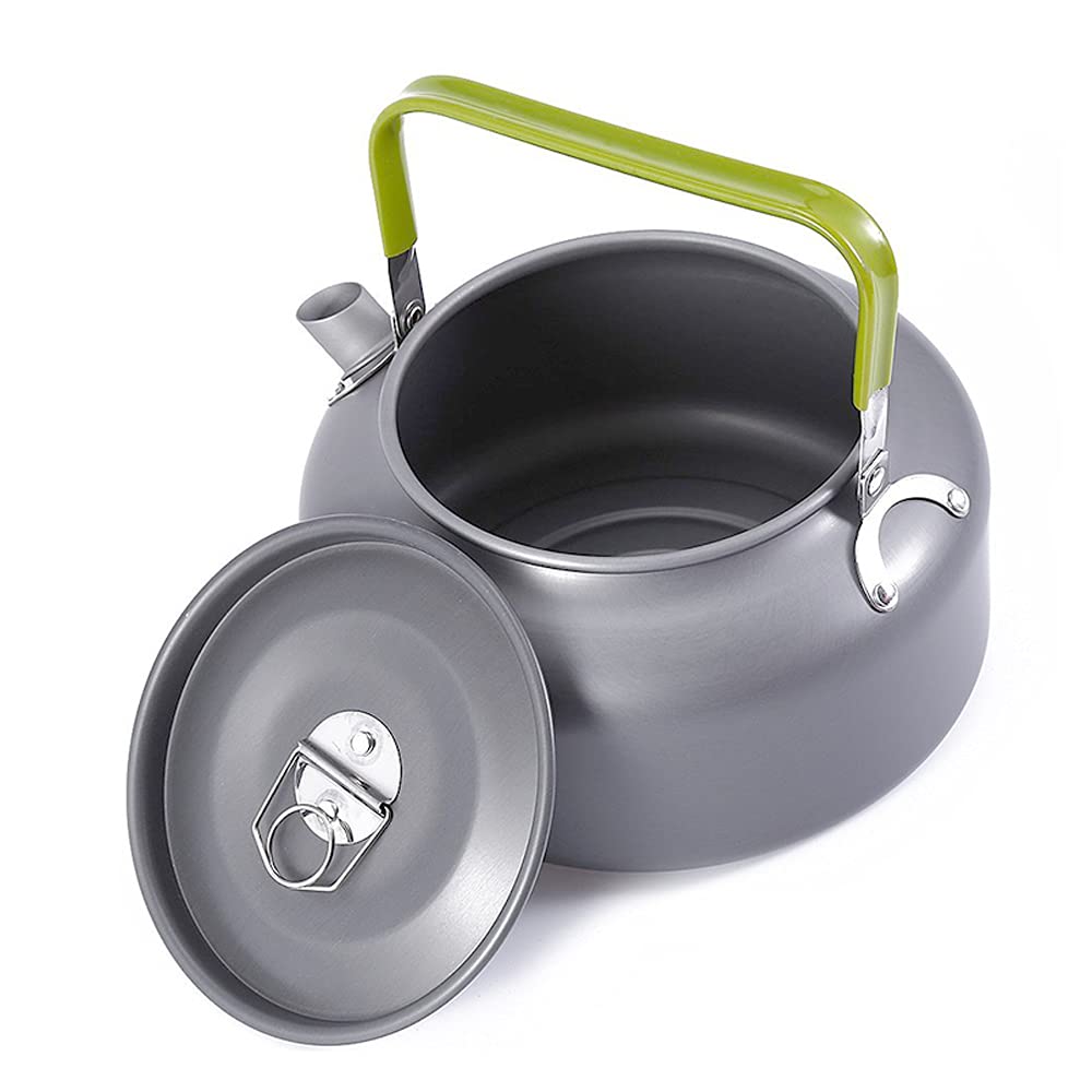 Doorslay 1.2L Camping Kettle - Stainless Steel Tea & Coffee Pot with Heat-Resistant Handle & Carry Bag - Perfect for Outdoor Adventures, Hiking, Picnics & RV Trips