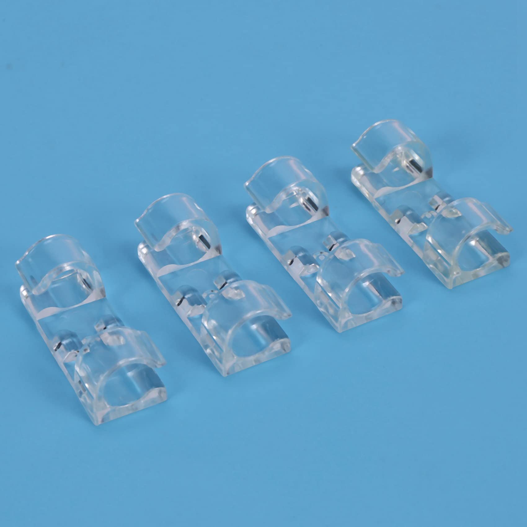 60Pcs Transparent Cable Clips - Wire Management Organizer for USB Cords, Chargers & Cables - Perfect for Desk, Office & Home Organization