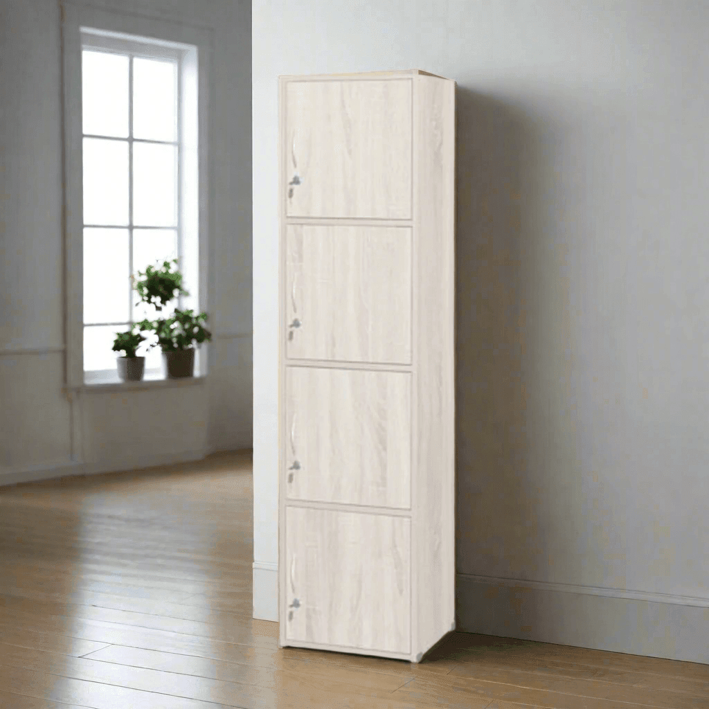 Koen 4-Tier Storage Cabinet - Organize Home, Office & Garage - Durable Shelving Unit for Closet, Pantry & Utility Room