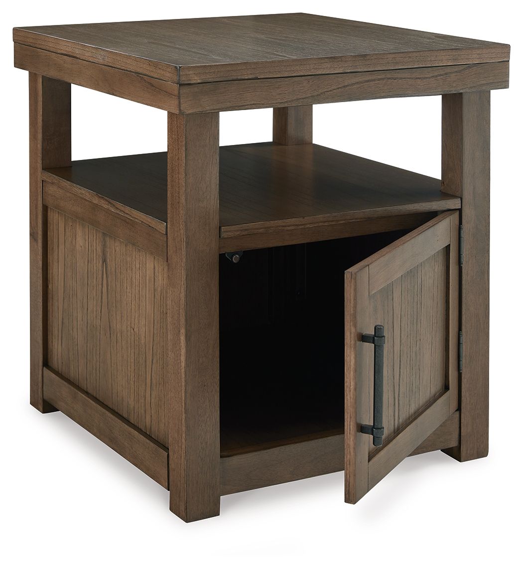 Boardernest Brown Rectangular End Table - Modern Side Table for Living Room, Bedroom & Office - Perfect for Coffee, Books & Decor