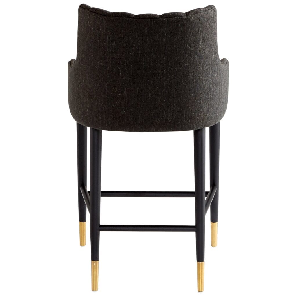 Cyan Design 10785 Tesoro Counter Stool - Charcoal Grey Medium Height Bar Stool for Kitchen Island, Breakfast Nook & Home Decor