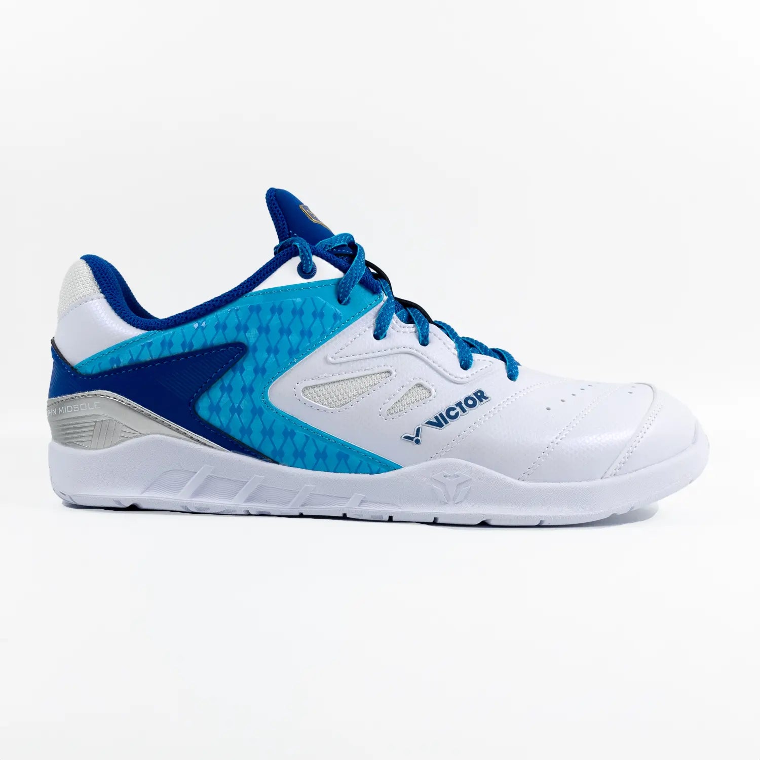 Victor P9200III 55th Anniversary Edition Badminton Shoes - White/Blue | Lightweight Cushioned Court Shoes for Men & Women | Perfect for Indoor Sports & Gym Training